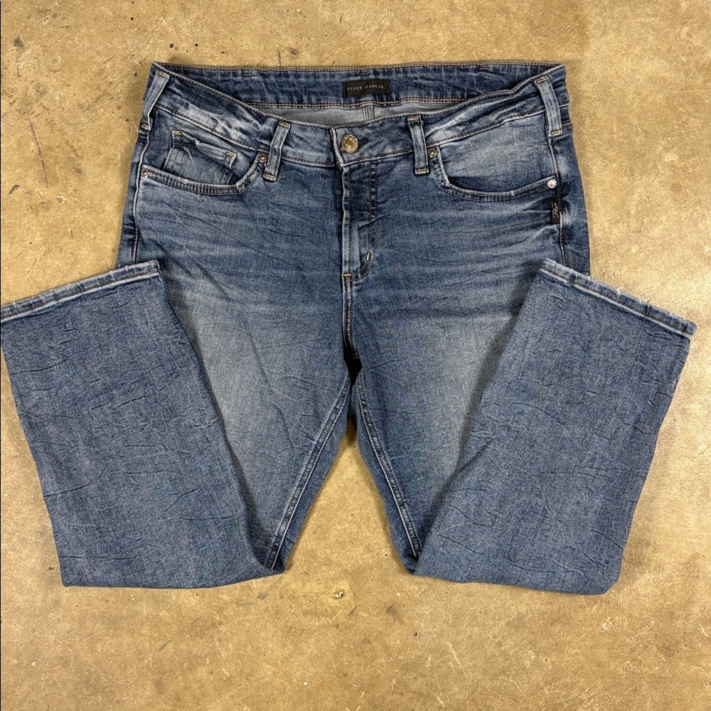 Silver Jeans Women's Light Blue Denim Capris W34 L23.5